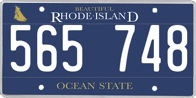 RI license plate 565748