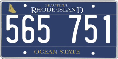 RI license plate 565751