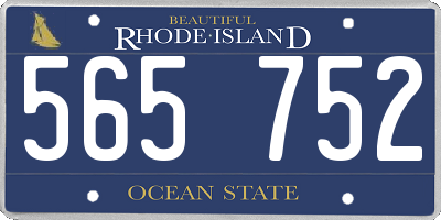 RI license plate 565752