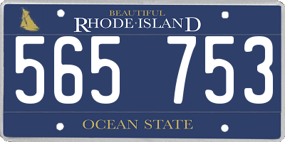 RI license plate 565753