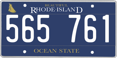 RI license plate 565761