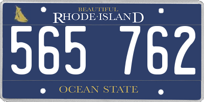 RI license plate 565762