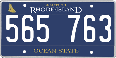 RI license plate 565763