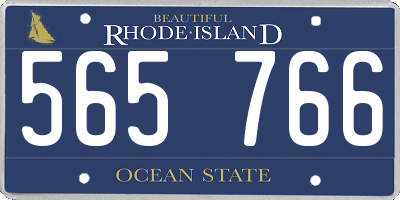 RI license plate 565766