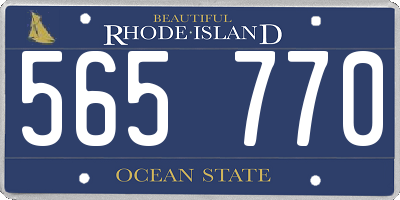 RI license plate 565770