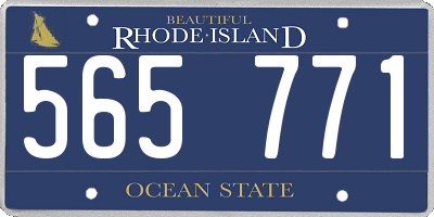RI license plate 565771