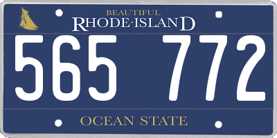 RI license plate 565772