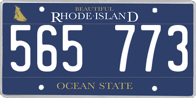 RI license plate 565773