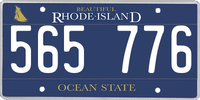 RI license plate 565776