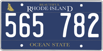 RI license plate 565782