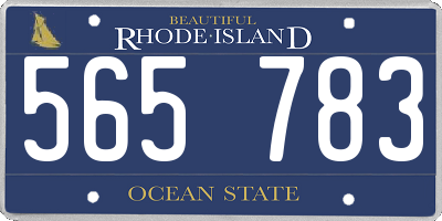 RI license plate 565783