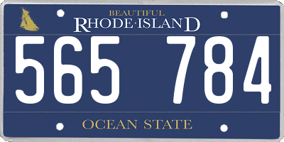 RI license plate 565784