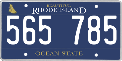 RI license plate 565785