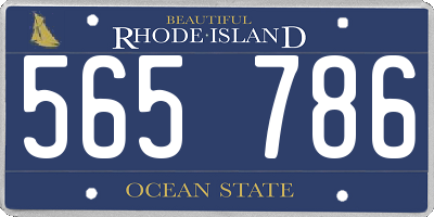 RI license plate 565786