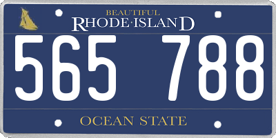 RI license plate 565788