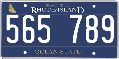 RI license plate 565789