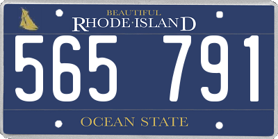 RI license plate 565791