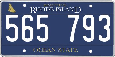 RI license plate 565793