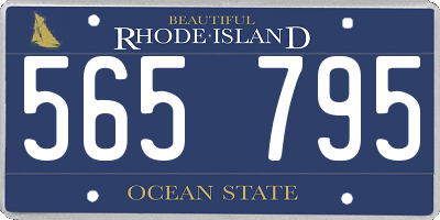 RI license plate 565795