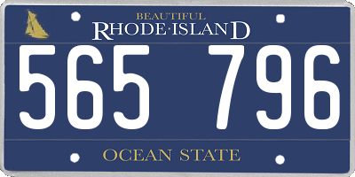 RI license plate 565796