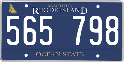 RI license plate 565798