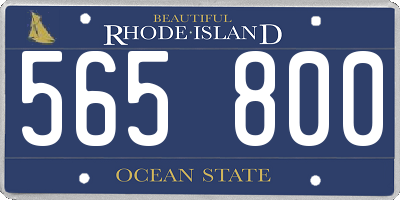 RI license plate 565800