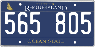 RI license plate 565805