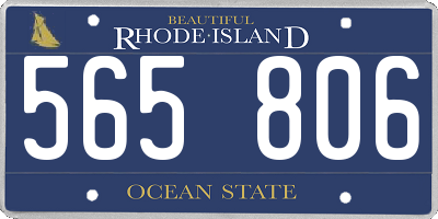 RI license plate 565806