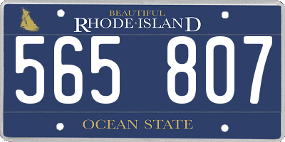 RI license plate 565807