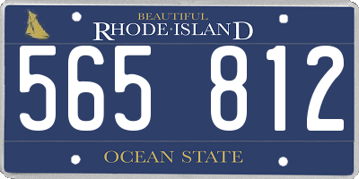 RI license plate 565812