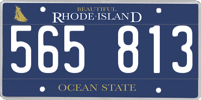 RI license plate 565813
