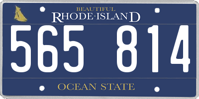 RI license plate 565814
