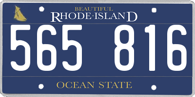 RI license plate 565816