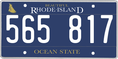 RI license plate 565817