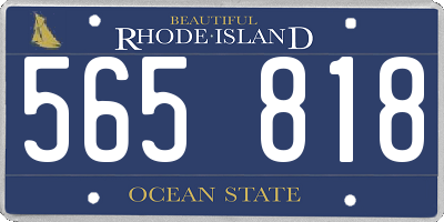 RI license plate 565818