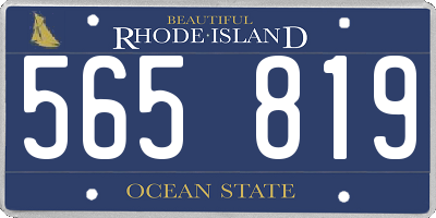 RI license plate 565819
