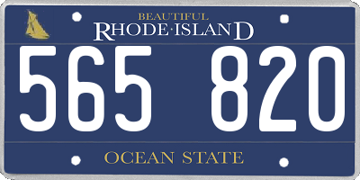 RI license plate 565820
