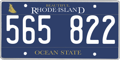 RI license plate 565822