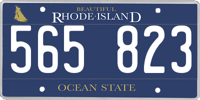 RI license plate 565823