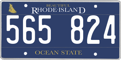 RI license plate 565824