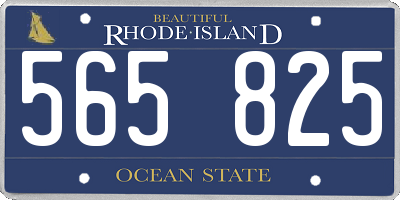 RI license plate 565825