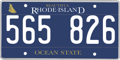 RI license plate 565826