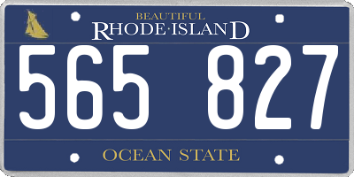 RI license plate 565827