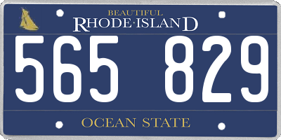 RI license plate 565829