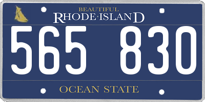 RI license plate 565830