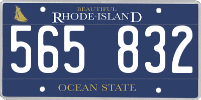 RI license plate 565832