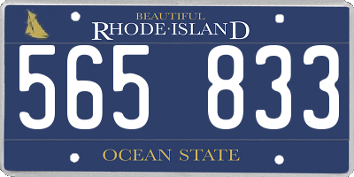 RI license plate 565833