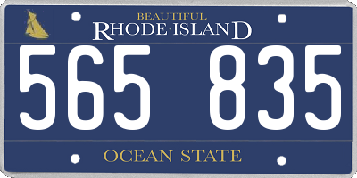 RI license plate 565835