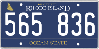 RI license plate 565836