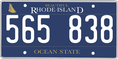 RI license plate 565838